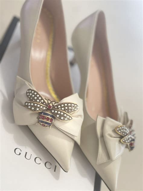 Gucci Queen Margaret Bee Accent Pumps 